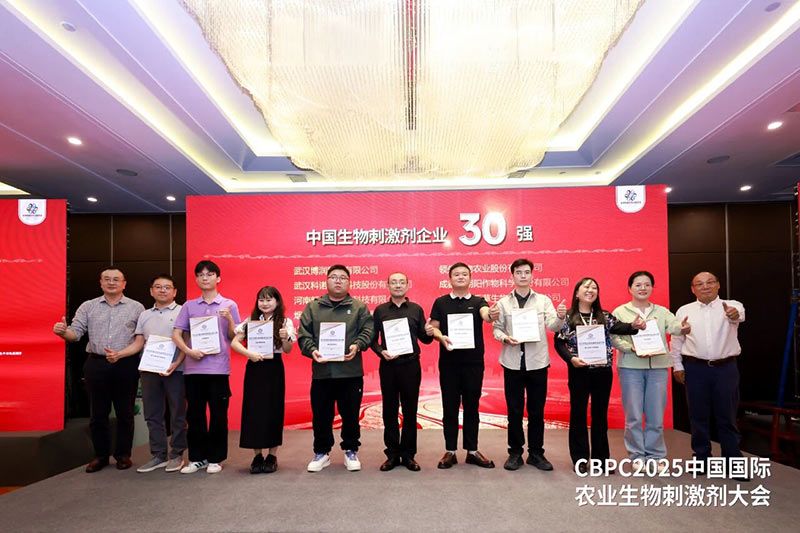 CBPC 2025|新朝陽榮獲“2025中國生物刺激劑企業(yè)30強(qiáng)”稱號(hào)